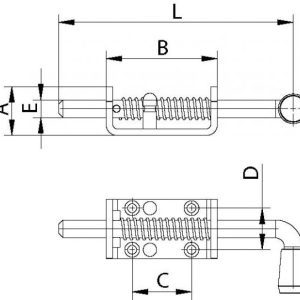 401786 001 latch lock bolt closure 1
